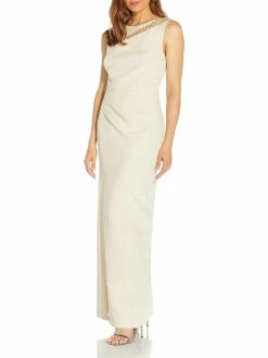 Cheapest 🧨 Adrianna Papell 👩 Womens Metallic Maxi Evening 👗 Dress 👏