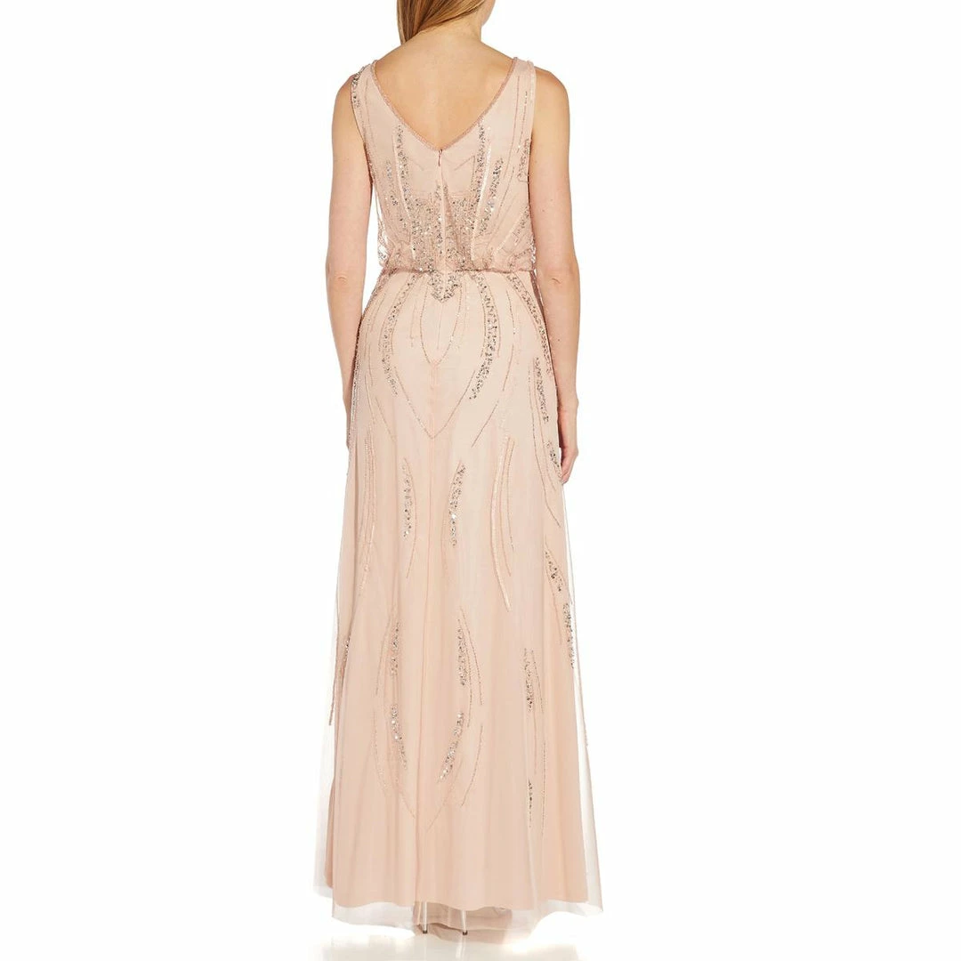 Deals 🎁 Adrianna Papell Plus 👩 Womens Embellished Prom Evening 👗 Dress 😀 - Image 2