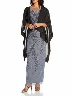 Discount ⭐ Adrianna Papell 👩 Womens Open Front Cape T-Shirt 🧨