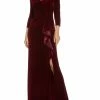 Discount 🥰 Adrianna Papell 👩 Womens Velvet Long Evening 👗 Dress 🔔