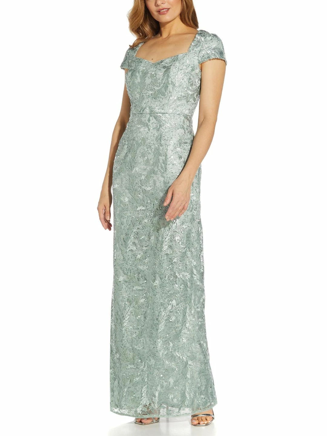 Budget ๐ Adrianna Papell ๐ฉ Womens Sequined Maxi Evening ๐ Dress โญ