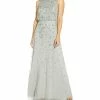Best Pirce 🎉 Adrianna Papell 👩 Womens Beaded Halter Evening 👗 Dress 💯