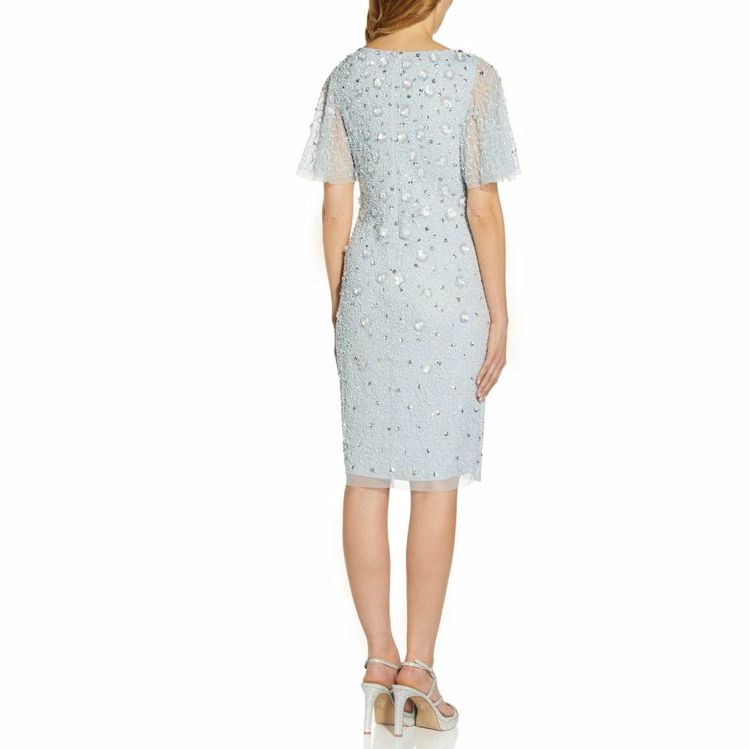 Outlet ๐ Adrianna Papell ๐ฉ Womens Applique Midi Cocktail and Party ๐ Dress ๐คฉ - Image 2