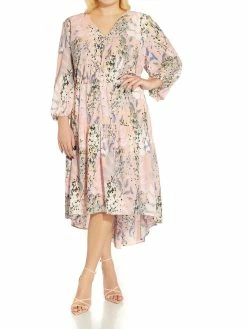 Best Pirce 🛒 Adrianna Papell Plus 👩 Womens Button Detail Long Maxi 👗 Dress 😀