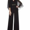 Best Sale 🎉 Adrianna Papell 👩 Womens Chiffon Embellished Jumpsuit 🌟