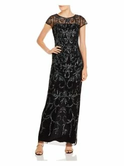 Promo 💯 Adrianna Papell 👩 Womens Sequined Long Evening 👗 Dress 🧨