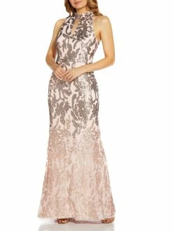 Brand new ⌛ Adrianna Papell 👩 Womens Sequined Prom Evening 👗 Dress 🔔