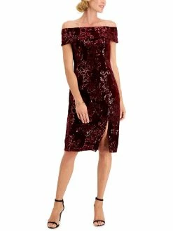 Brand new 😉 Adrianna Papell 👩 Womens Velvet Knee-Length Sheath 👗 Dress 🎉