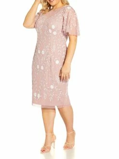 Best reviews of 🤩 Adrianna Papell 👩 Womens Embellished Illusion Cocktail 👗 Dress ⭐