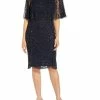 Cheap 🧨 Adrianna Papell 👩 Womens Beaded Sheath Cocktail and Party 👗 Dress 😍