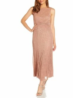 Promo ✨ Adrianna Papell 👩 Womens Metallic Maxi Evening 👗 Dress 🔔