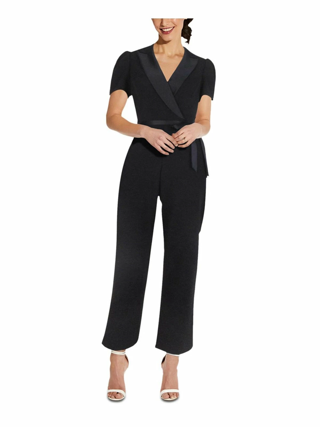 Best reviews of ๐ Adrianna Papell ๐ฉ Womens Plunge Cropped Jumpsuit ๐ฏ