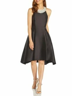 Best reviews of ✨ Adrianna Papell 👩 Womens Embellished Halter Cocktail and Party 👗 Dress ❤️