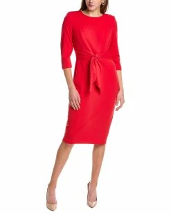 Promo 🧨 Adrianna Papell Crepe Tie Waist Sheath 👗 Dress for 👩 women 🥰