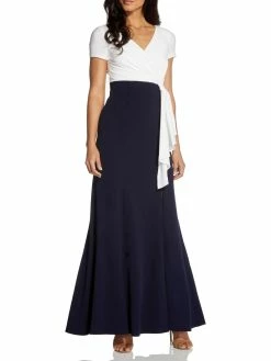 Cheapest ⭐ Adrianna Papell 👩 Womens Crepe Maxi Evening 👗 Dress 🎁