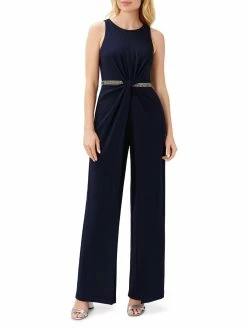 Best reviews of ⌛ Adrianna Papell 👩 Womens Crepe Embellished Jumpsuit 😀