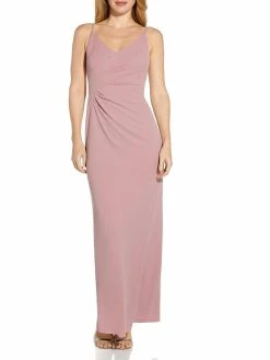 Budget 👏 Adrianna Papell 👩 Womens Pleated Maxi Evening 👗 Dress 🎉
