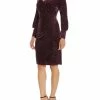 Cheapest 🛒 Adrianna Papell 👩 Womens Velvet Knee-Length Sheath 👗 Dress 🥰