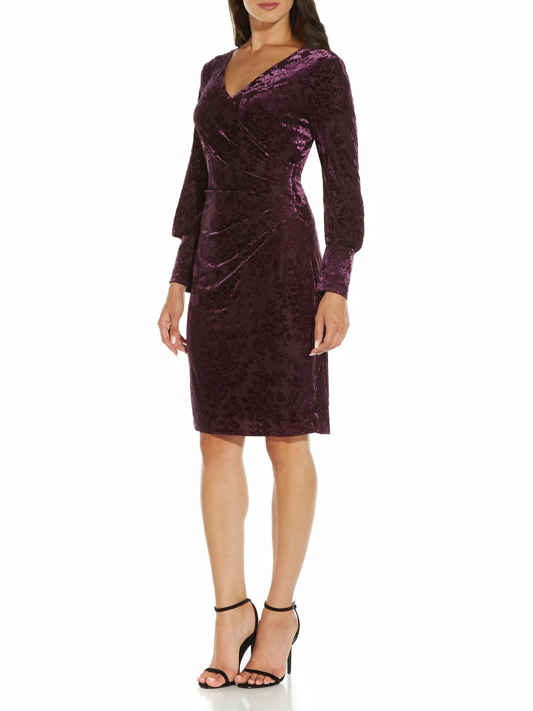 Cheapest ๐ Adrianna Papell ๐ฉ Womens Velvet Knee-Length Sheath ๐ Dress ๐ฅฐ