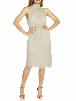 Best reviews of 💯 Adrianna Papell 👩 Womens Metallic Prom Cocktail and Party 👗 Dress ❤️