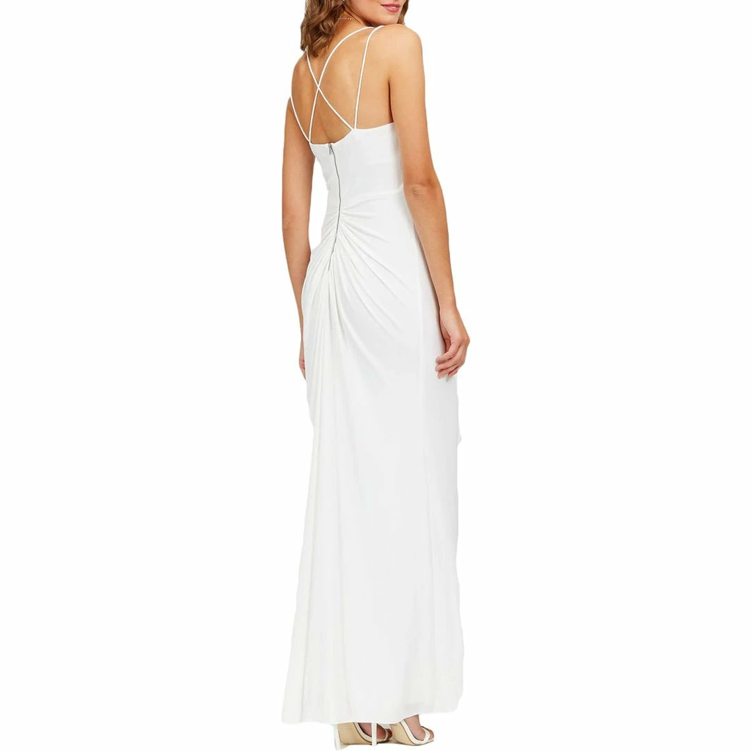 Buy 🔔 Adrianna Papell 👩 Womens Ruched V-Neck Evening 👗 Dress ✔️ - Image 2