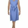 Discount ✔️ Adrianna Papell Plus 👩 Womens V Neck Tie Front Sheath 👗 Dress 🎁