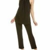 New 🔔 Adrianna Papell 👩 Womens Pleated Straight Leg Jumpsuit ⭐