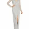 Best Pirce 🤩 Adrianna Papell 👩 Womens Metallic Maxi Evening 👗 Dress 🧨