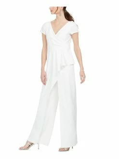Best deal ⌛ Adrianna Papell Plus 👩 Womens Wide Leg Surplice Jumpsuit 👍