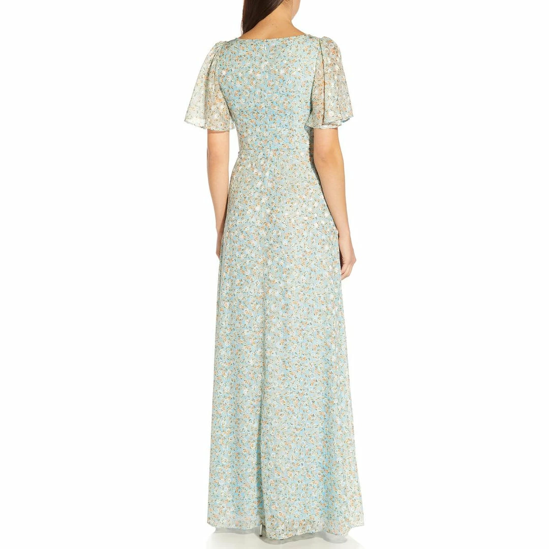Discount โ Adrianna Papell ๐ฉ Womens Chiffon Floral Print Maxi ๐ Dress โจ - Image 2