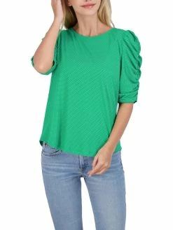 Flash Sale ๐ Adrianna Papell Caterpillar ๐ฉ Womens Polka Dot Puff Sleeve Blouse ๐