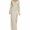 Promo ✨ Adrianna Papell 👩 Womens Half Faux Wrap Long Evening 👗 Dress ⭐