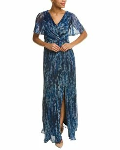 Top 10 ✨ Adrianna Papell Metallic Crinkled Mesh Gown for 👩 women 🛒