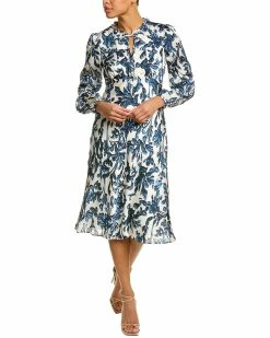 Wholesale ✨ Adrianna Papell Ruffle Collar Midi 👗 Dress for 👩 women 🌟