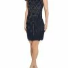 New 💯 Adrianna Papell 👩 Womens Sequined Midi Cocktail and Party 👗 Dress 🥰