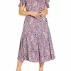 New ⭐ Adrianna Papell Plus 👩 Womens Ruffled Trim Long Midi 👗 Dress 🧨