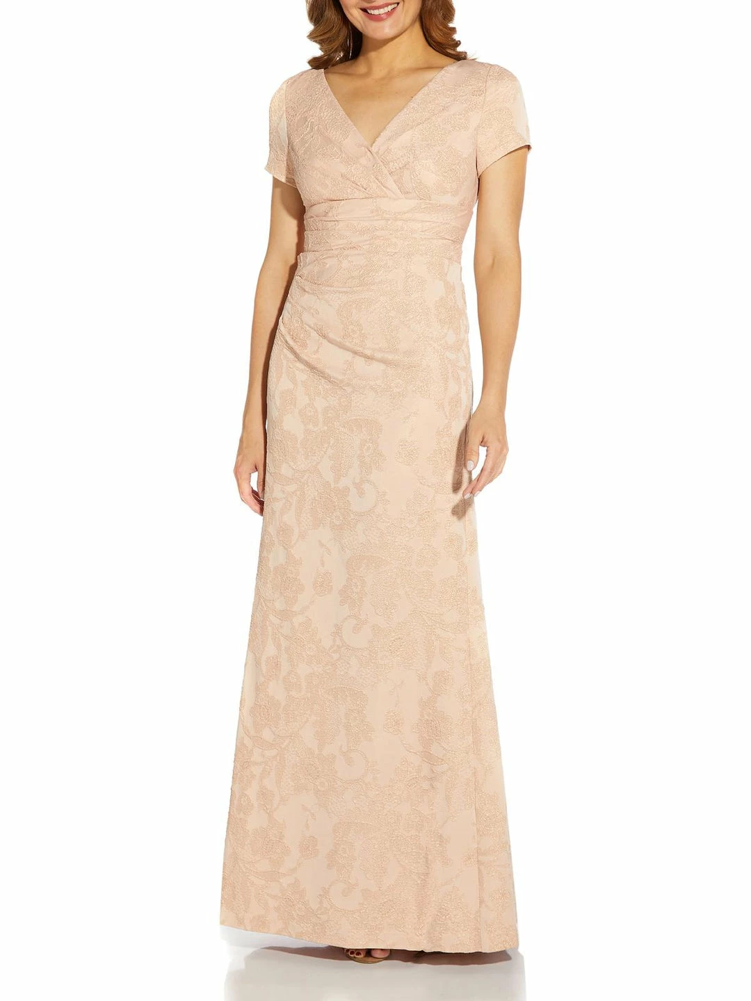 Promo ๐ Adrianna Papell ๐ฉ Womens Metallic Maxi Evening ๐ Dress ๐ฅ
