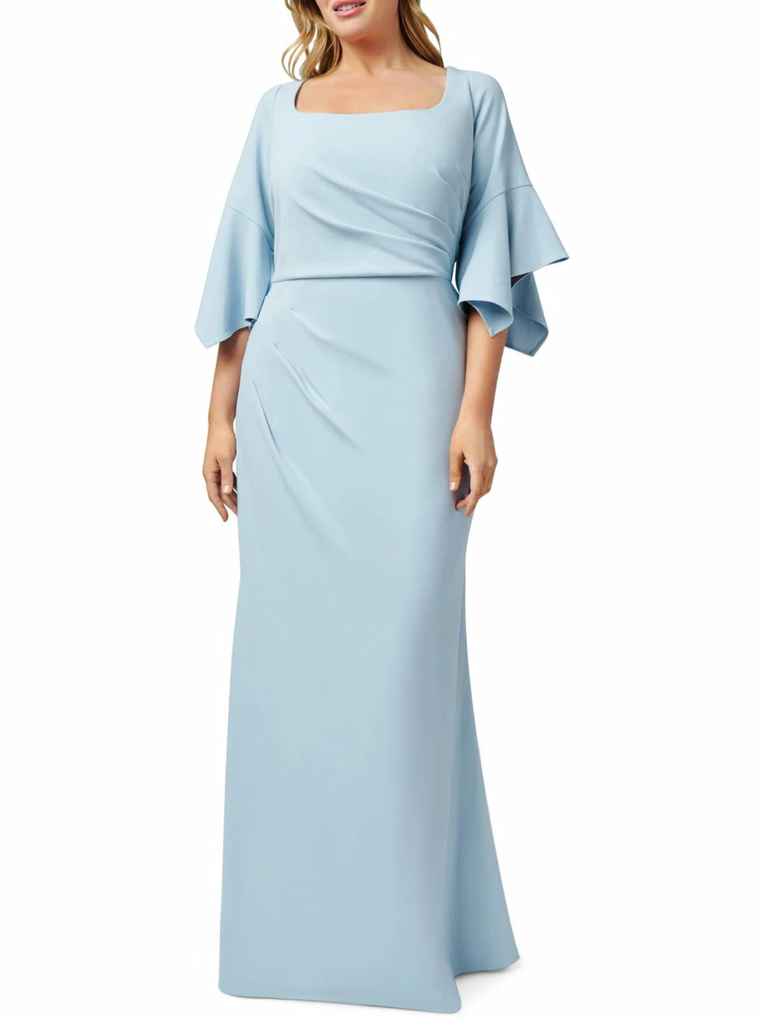 Best Pirce 😍 Adrianna Papell Plus 👩 Womens Crepe Maxi Evening 👗 Dress 🌟