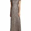 Budget 🌟 Adrianna Papell 👩 Womens Sequined V-Back Evening 👗 Dress 👏