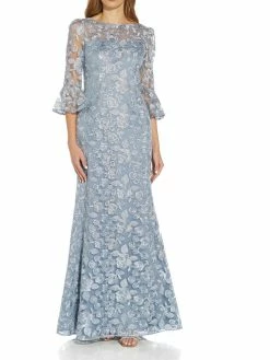 Budget ✨ Adrianna Papell 👩 Womens Embroidered Prom Evening 👗 Dress 🛒