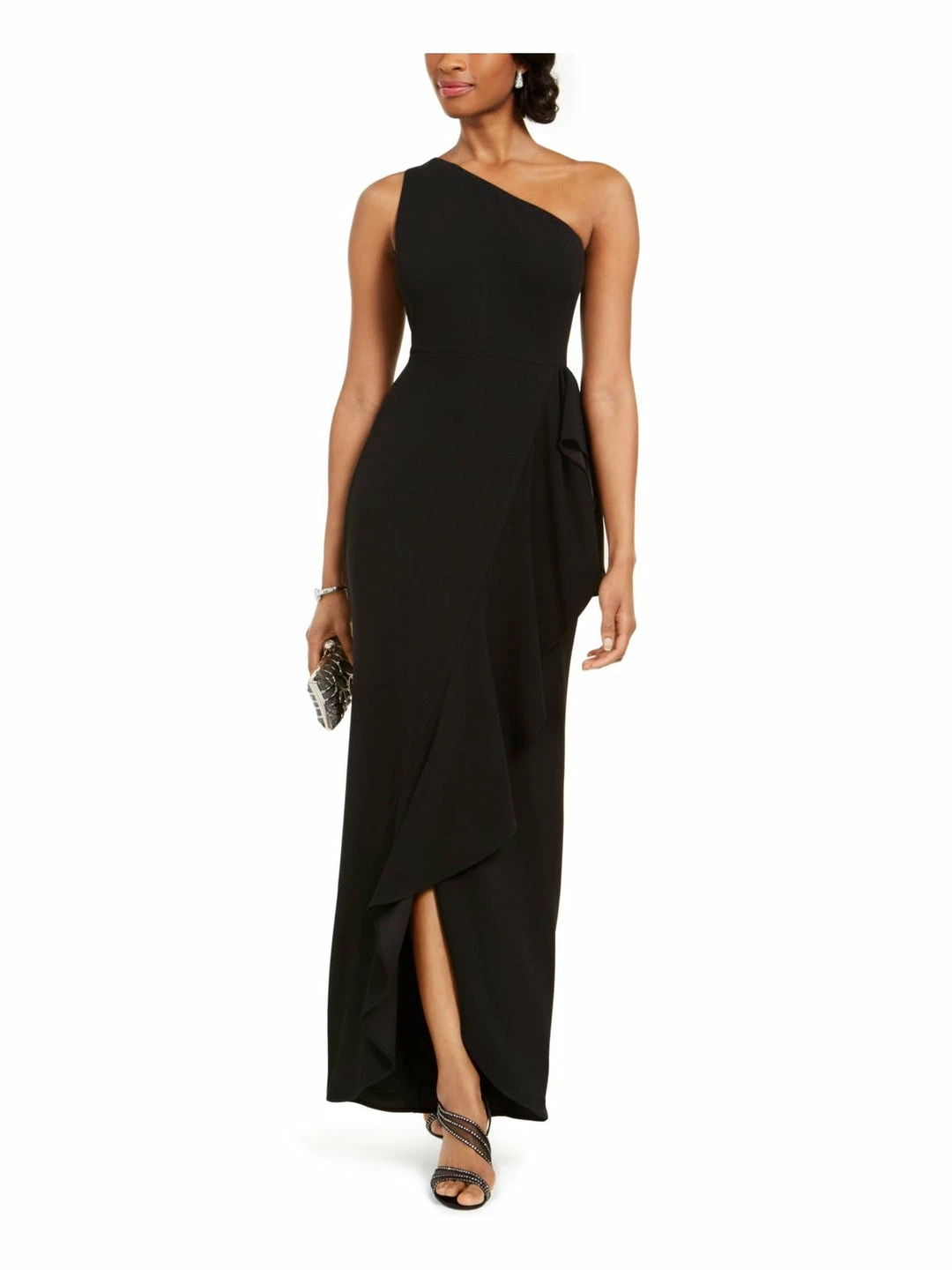 Discount ๐ฏ Adrianna Papell ๐ฉ Womens One Shoulder Solid Formal ๐ Dress โจ