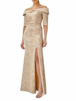 Wholesale ๐ Adrianna Papell ๐ฉ Womens Metallic Floral Evening ๐ Dress ๐