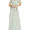 Discount ⌛ Adrianna Papell 👩 Womens Chiffon Floral Print Maxi 👗 Dress ✨
