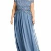 Budget 🔥 Adrianna Papell Plus 👩 Womens Beaded Maxi Evening 👗 Dress 😉