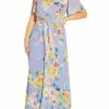 Best Pirce 💯 Adrianna Papell Plus 👩 Womens Chiffon Floral Print Evening 👗 Dress 🛒