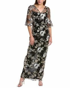 Flash Sale ❤️ Adrianna Papell Embroidered Column Gown for 👩 women 🥰