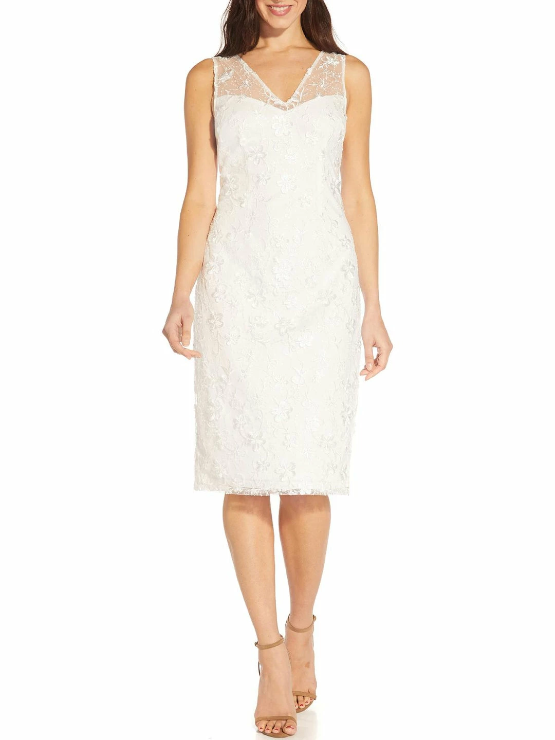 New ๐ฏ Adrianna Papell ๐ฉ Womens Formal Knee Sheath ๐ Dress ๐