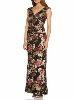 New 🔔 Adrianna Papell 👩 Womens Floral Maxi Evening 👗 Dress 👍