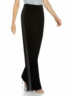 Budget 🥰 Adrianna Papell 👩 Womens Velvet Tuxedo Wide Leg Pants 😍