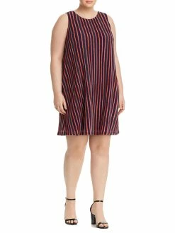 Best deal ๐งจ Adrianna Papell Plus ๐ฉ Womens Pleated Knee Length Midi ๐ Dress โ๏ธ
